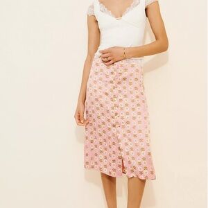 Free People Analise Printed Midi Skirt